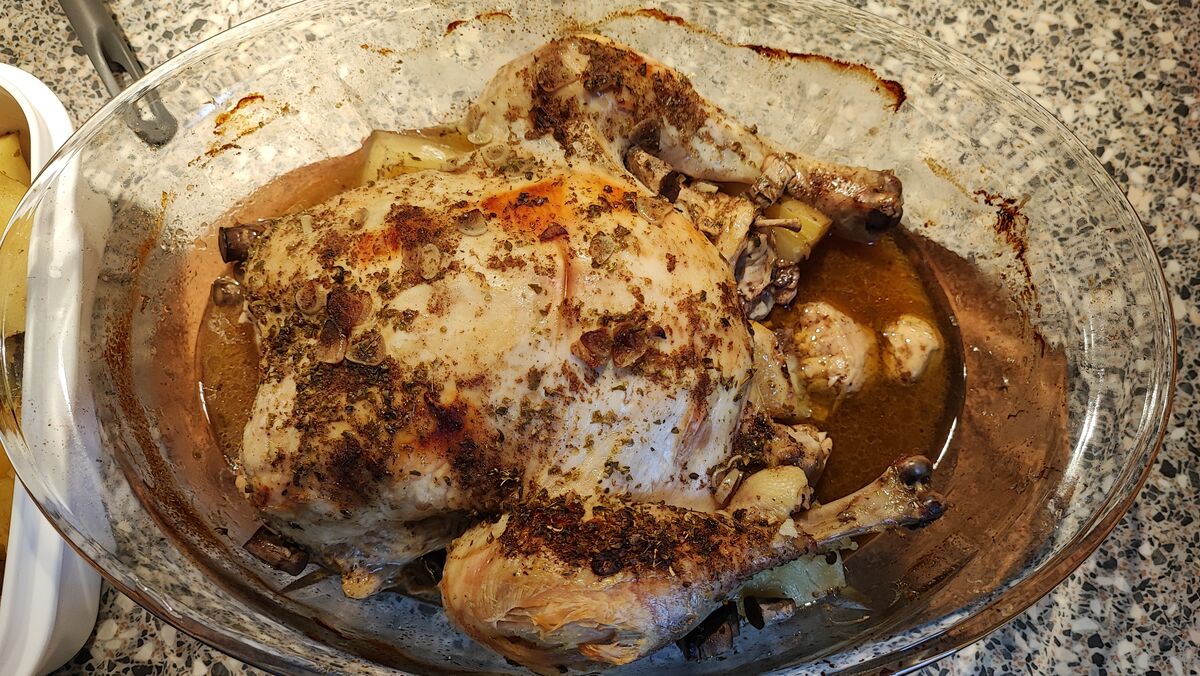 The chicken was really good despite being a bit overcooked